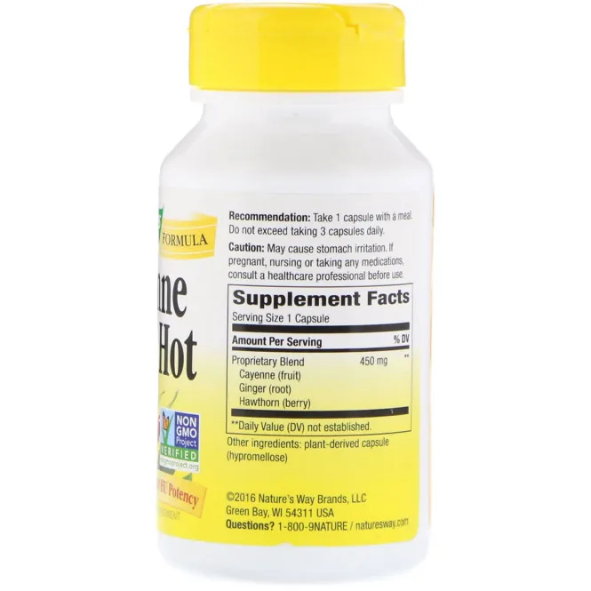 Nature's Way, Cayenne Extra Hot, 100 Veg. Capsules