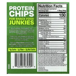 Legendary Foods, протеиновые чипсы, халапеньо и чеддер, 7 пачек по 34 г (1,2 унции)