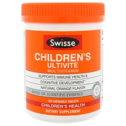 Swisse, Мультивитамины для детей Ultivite, 120 жевательных таблеток