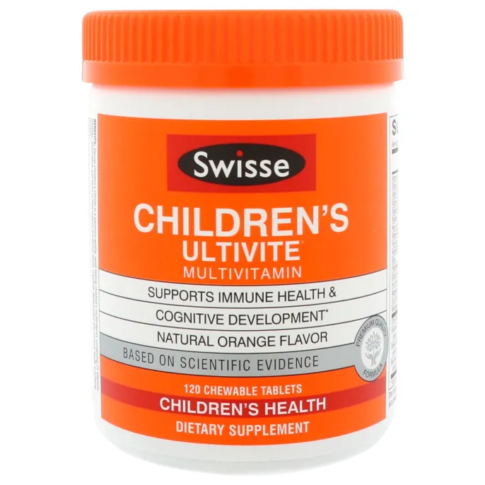 Swisse, Мультивитамины для детей Ultivite, 120 жевательных таблеток