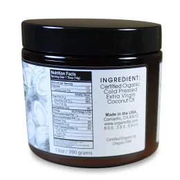 Organic Fiji, Органическое сырое  кокосовое масло, 13 унции(390 г)