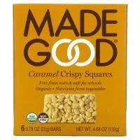 MadeGood, Crispy Squares, карамель, 6 батончиков, 22 г (0,78 унции)