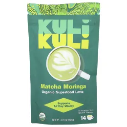 Kuli Kuli, Organic Superfood Latte, матча с морингой, 96,6 г (3,41 унции)