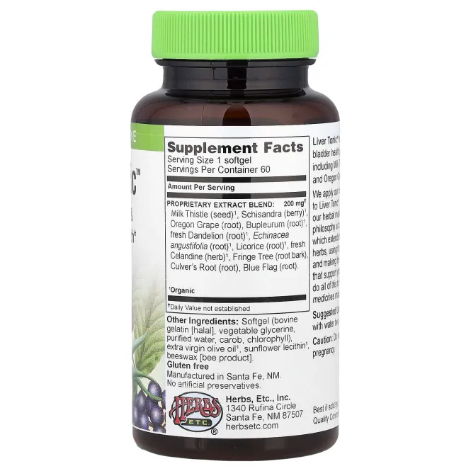 Herbs Etc., Liver Tonic™, 60 капсул