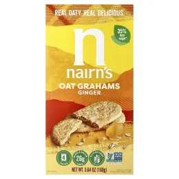 Nairn's, Oat Grahams, без глютена, стебель имбиря, 160 г (5,64 унции)