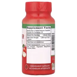 Nature's Truth, яблочный уксус тройной силы, 1200 мг, 60 капсул с быстрым высвобождением (600 мг в 1 капсуле)