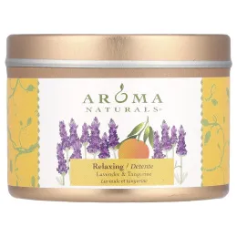 Aroma Naturals, Soy VegePure, Свеча с лавандой и мандарином, оказывающая расслабляющее действие, 2,8 унции (79,38 г)