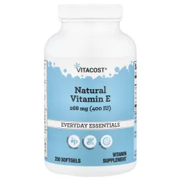 Vitacost, натуральный витамин E, 268 мг (400 МЕ), 250 капсул