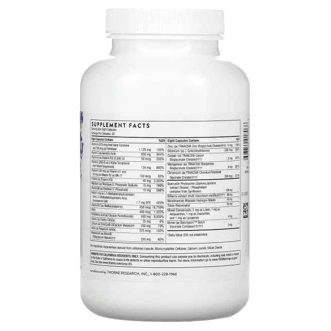 Thorne, усовершенствованный состав питательных веществ, 240 капсул