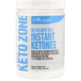 Divine Health, Кето-зона д-ра Кольберта, мгновенные кетоны, вкус кокосовых сливок, 265,5 г