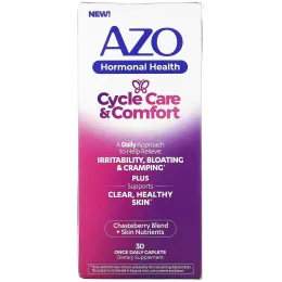 Azo, Hormonal Health, Cycle Care & Comfort, 30 Once Daily Caplets