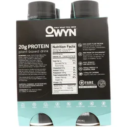 OWYN, Protein Plant-Based Shake, Cold Brew Coffee, 4 Shakes, 12 fl oz (355 ml) Each