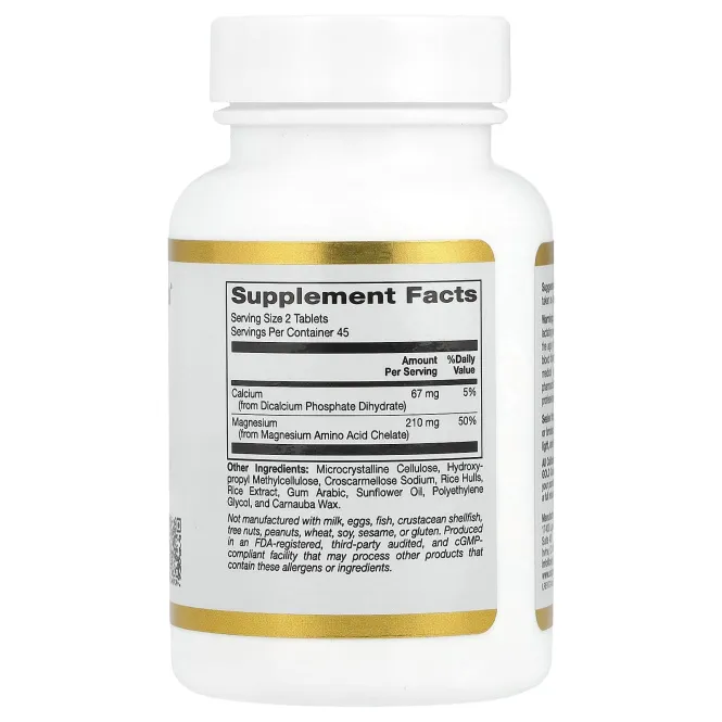 California Gold Nutrition, хелат магния, 210 мг, 90 таблеток