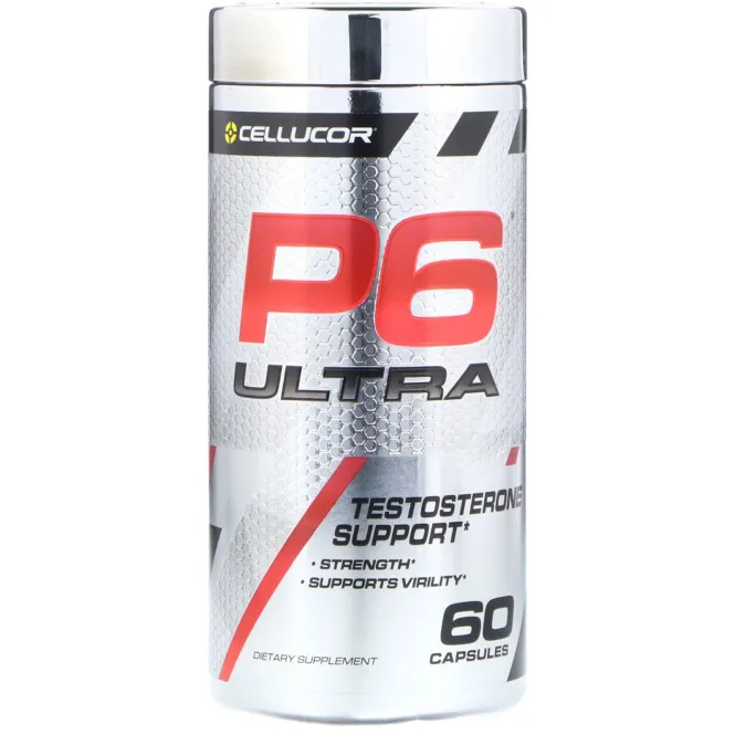 Cellucor, P6 Ultra, добавка тестостерона, 60 капсул