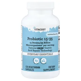 Vitacost, пробиотик 15-35 NutraFlora® FOS, 120 вегетарианских капсул