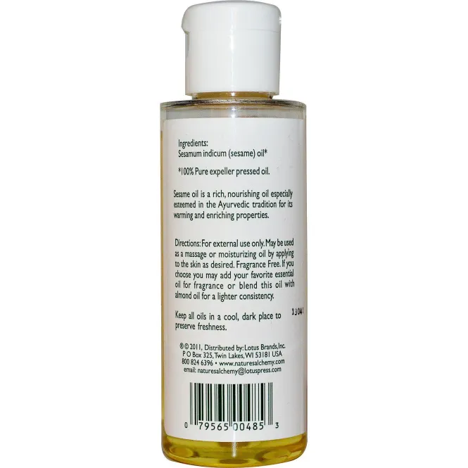 Nature's Alchemy, Кунжутное масло, 4  жидких унции (118 мл)