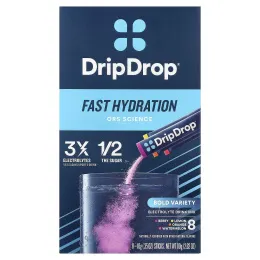 DripDrop, смесь для приготовления электролитического напитка, ассорти вкусов, 8 стиков по 10 г (0,35 унции)