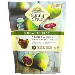 Sunny Fruit, Organic Figs, 5 Portion Packs, 1.76 oz ( 50 g) Each