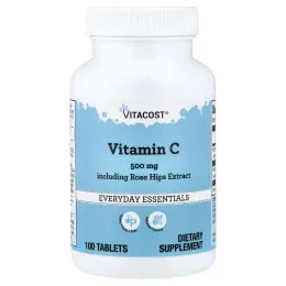 Vitacost, витамин C с экстрактом шиповника, 100 таблеток