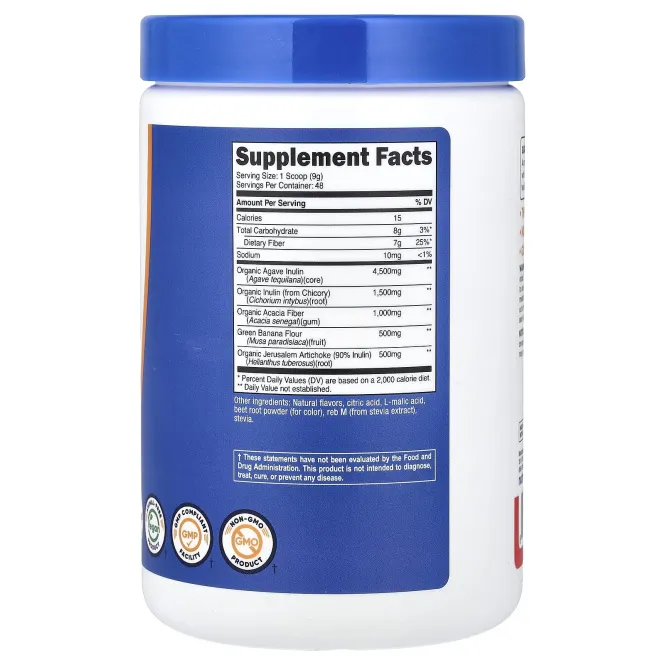 Nutricost, Пребиотическая клетчатка, фруктовый пунш, 454 г (16,2 унции)