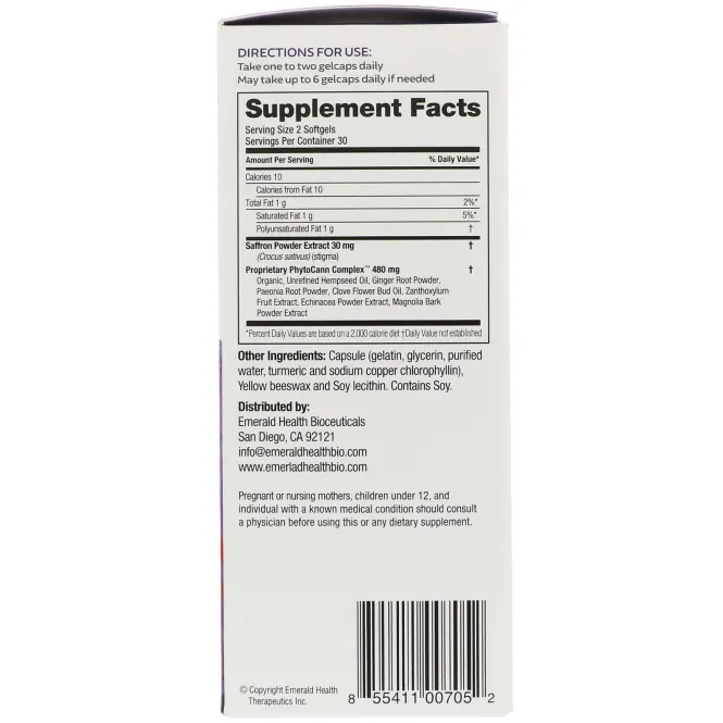 Emerald Health Bioceuticals, Inc, EndoBliss, 60 капсул