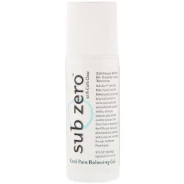 Sub Zero, Охлаждающее обезболивающее гелевое средство с шариковым аппликатором, 3 жидких унции (88,8 мл)