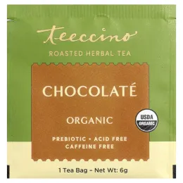 Teeccino, Органический обжаренный травяной чай, мексиканский шоколад, без кофеина, 25 чайных пакетиков, 150 г (5,3 унции)