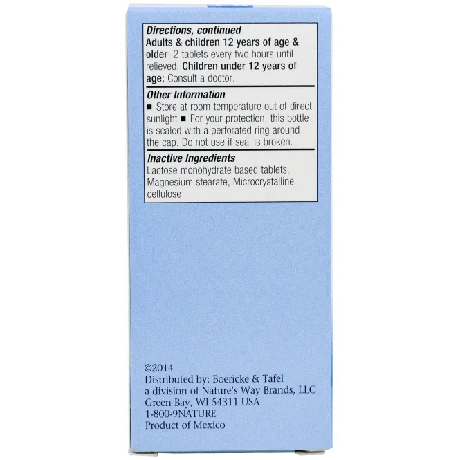 Boericke & Tafel, Помощь при бронхите и астме, 100 таблеток