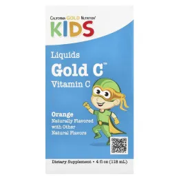 California Gold Nutrition Children's Liquid Gold Vitamin C со вкусом натурального апельсина, 4 ж. унц.(118 мл)