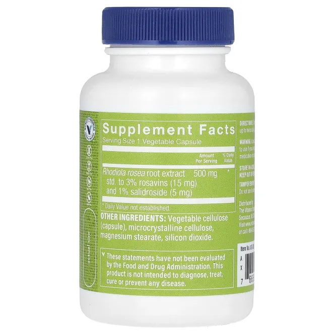 The Vitamin Shoppe, родиола розовая, 500 мг, 60 вегетарианских капсул
