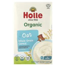 Holle, Органические овсяные хлопья из цельного зерна, от 6 месяцев, 227 г (8 унций)