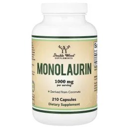 Double Wood Supplements, монолаурин, 210 капсул (500 мг в 1 капсуле)