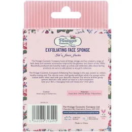 The Vintage Cosmetic Co., Exfoliating Face Sponge, Pink, 1 Count