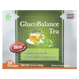 Longreen, GlucoBalance Tea, 20 чайных пакетиков, 60 г (2,12 унции)