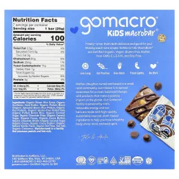 GoMacro, Kids MacroBar®, овсяное печенье с шоколадной крошкой, 7 шт. по 25 г (0,9 унции)