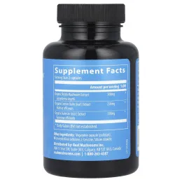 Real Mushrooms, RealRest, грибы и травы`` 60 капсул