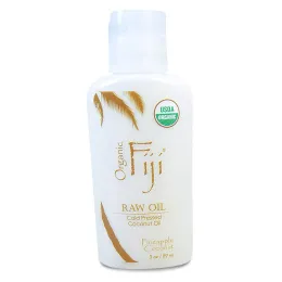 Organic Fiji, Organic Raw Oil, Cold Pressed Coconut Oil, Pineapple Coconut, 3 oz (89 ml)