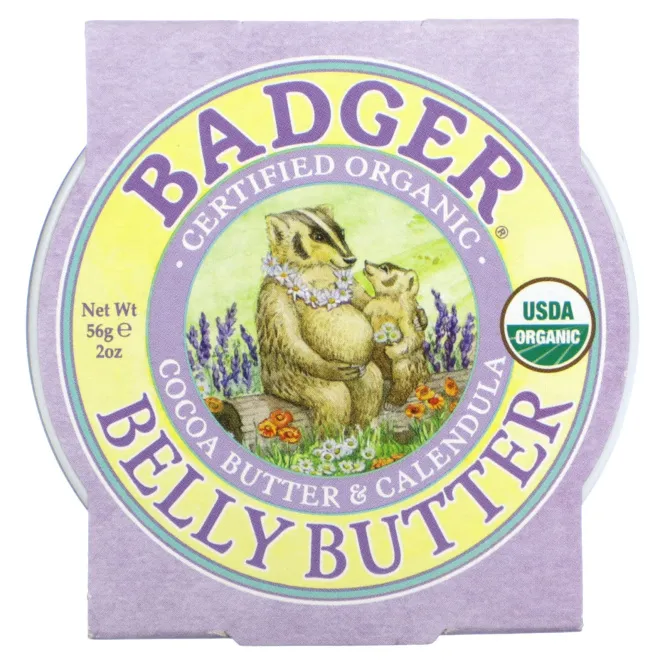 Badger Company, Органическое масло для кожи живота, какао-масло и календула, 56 г (2 oz)