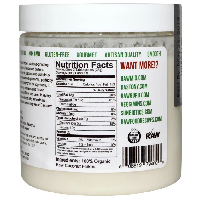 Dastony, Кокосовое масло, 100% натуральное, 8 унций (227 г)