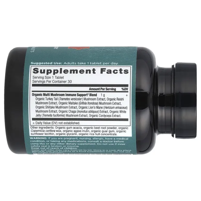 Dr. Axe / Ancient Nutrition, Multi Mushroom, ежедневная иммунная защита, 30 таблеток