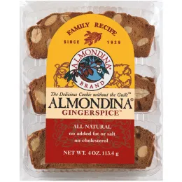 Almondina, Gingerspice, миндаль и имбирное печенье, 4 унции (113 г)