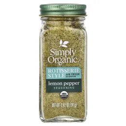 Simply Organic, приправа для гриля, лимон и перец, 97 г (3,42 унции)