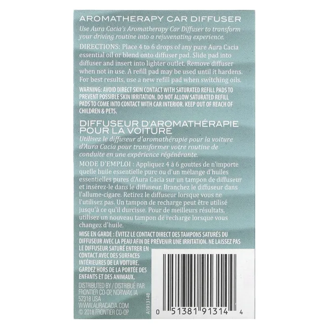 Aura Cacia, Ароматерапевтический диффузор для машины, 1 шт