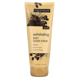Freeman Beauty, Отшелушивающий сахарный скраб для тела, кофе, 175 мл (6 жидк. унц.)