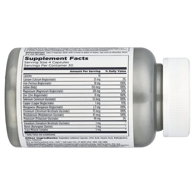 KAL, Total Mineral+, 120 растительных капсул
