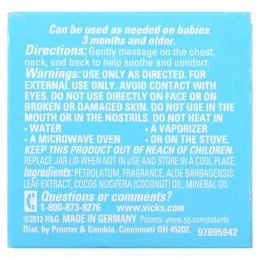 Vicks, Baby Rub, успокаивающая мазь, 50 г (1,76 унции)