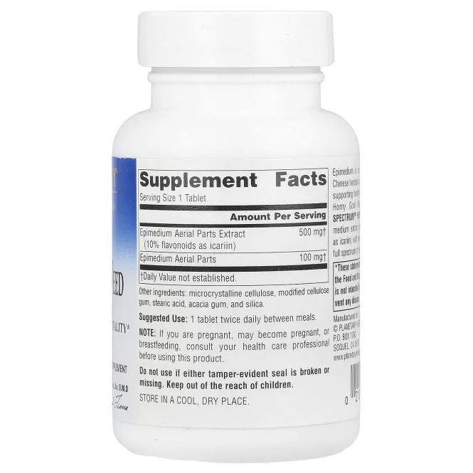 Planetary Herbals, Full Spectrum ™ Horny Goat Weed, 90 таблеток