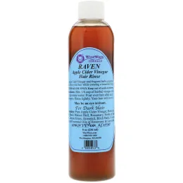 WiseWays Herbals, LLC, Raven, ополаскиватель для темных волос с яблочным уксусом, 8 унц. (236 мл)