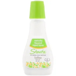 Stevita, Flavors, натуральный подсластитель в виде жидкой стевии, со вкусом ириски, 1,35 жидких унций (40 мл)