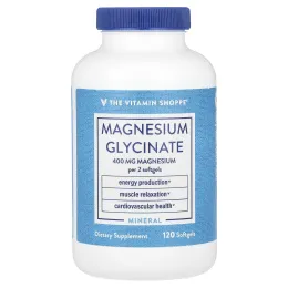 The Vitamin Shoppe, глицинат магния, 120 капсул (200 мг в каждой капсуле)